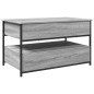vidaXL Couchtisch Grau Sonoma 85x50x50 cm Holzwerkstoff und Metall vidaXL Couchtisch Grau Sonoma 85x50x50 cm Holzwerkstoff und Metall