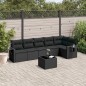 vidaXL 7-tlg. Garten-Sofagarnitur mit Kissen Schwarz Poly Rattan vidaXL 7-tlg. Garten-Sofagarnitur mit Kissen Schwarz Poly Rattan