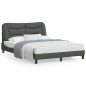 vidaXL Bettgestell mit LED Dunkelgrau 120x200 cm Stoff vidaXL Bettgestell mit LED Dunkelgrau 120x200 cm Stoff