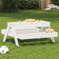 vidaXL Picknicktisch mit Sandkasten für Kinder Weiß Massivholz Kiefer vidaXL Picknicktisch mit Sandkasten für Kinder Weiß Massivholz Kiefer