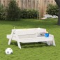 vidaXL Picknicktisch mit Sandkasten für Kinder Weiß Massivholz Kiefer vidaXL Picknicktisch mit Sandkasten für Kinder Weiß Massivholz Kiefer