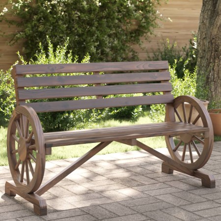 vidaXL Gartenbank 2-Sitzer Massivholz Tanne