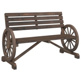 vidaXL Gartenbank 2-Sitzer Massivholz Tanne