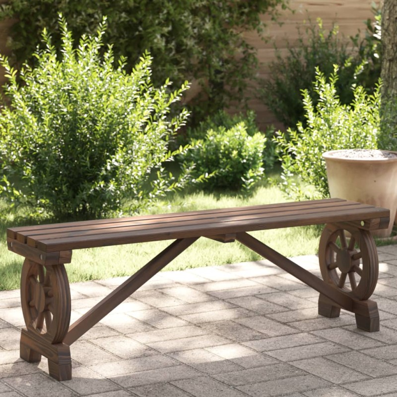 vidaXL Gartenbank 115 cm Massivholz Tanne vidaXL Gartenbank 115 cm Massivholz Tanne