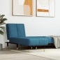vidaXL Chaiselongue Blau Samt vidaXL Chaiselongue Blau Samt