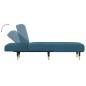 vidaXL Chaiselongue Blau Samt vidaXL Chaiselongue Blau Samt