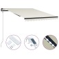 vidaXL Einziehbare Markise mit Windsensor & LED 300x250cm Creme vidaXL Einziehbare Markise mit Windsensor & LED 300x250cm Creme