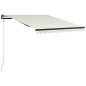 vidaXL Einziehbare Markise mit Windsensor & LED 300x250cm Creme vidaXL Einziehbare Markise mit Windsensor & LED 300x250cm Creme