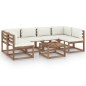 7-tlg. Garten-Lounge-Set aus Paletten mit Kissen Kiefernholz 7-tlg. Garten-Lounge-Set aus Paletten mit Kissen Kiefernholz