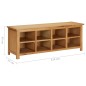 vidaXL Schuhregal 114x37x45 cm Massivholz Eiche vidaXL Schuhregal 114x37x45 cm Massivholz Eiche