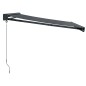 vidaXL Markise Einziehbar Anthrazit 3,5x2,5 m Stoff und Aluminium vidaXL Markise Einziehbar Anthrazit 3,5x2,5 m Stoff und Aluminium