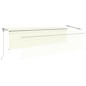 vidaXL Markise Automatisch Einziehbar mit Volant 5x3 m Creme vidaXL Markise Automatisch Einziehbar mit Volant 5x3 m Creme