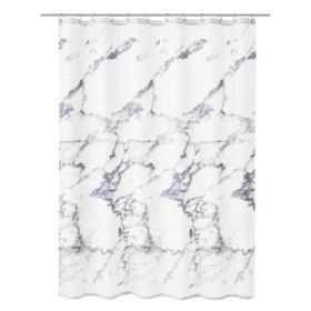 Kleine Wolke Duschvorhang Marble 180x200 cm Weiß und Grau