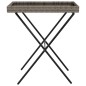 vidaXL Tabletttisch Klappbar Grau 65x40x75 cm Poly Rattan vidaXL Tabletttisch Klappbar Grau 65x40x75 cm Poly Rattan