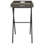 vidaXL Tabletttisch Klappbar Grau 65x40x75 cm Poly Rattan vidaXL Tabletttisch Klappbar Grau 65x40x75 cm Poly Rattan