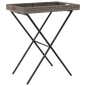 vidaXL Tabletttisch Klappbar Grau 65x40x75 cm Poly Rattan vidaXL Tabletttisch Klappbar Grau 65x40x75 cm Poly Rattan