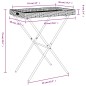 vidaXL Tabletttisch Klappbar Grau 65x40x75 cm Poly Rattan vidaXL Tabletttisch Klappbar Grau 65x40x75 cm Poly Rattan