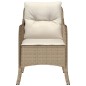 vidaXL Gartenstühle mit Kissen 2 Stk. Beige Poly Rattan vidaXL Gartenstühle mit Kissen 2 Stk. Beige Poly Rattan