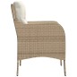 vidaXL Gartenstühle mit Kissen 2 Stk. Beige Poly Rattan vidaXL Gartenstühle mit Kissen 2 Stk. Beige Poly Rattan