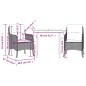 vidaXL 3-tlg. Garten-Essgruppe mit Kissen Beige Poly Rattan vidaXL 3-tlg. Garten-Essgruppe mit Kissen Beige Poly Rattan