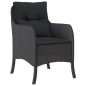 vidaXL 7-tlg. Garten-Essgruppe mit Kissen Schwarz Poly Rattan vidaXL 7-tlg. Garten-Essgruppe mit Kissen Schwarz Poly Rattan