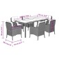 vidaXL 7-tlg. Garten-Essgruppe mit Kissen Schwarz Poly Rattan vidaXL 7-tlg. Garten-Essgruppe mit Kissen Schwarz Poly Rattan