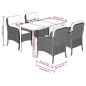 vidaXL 5-tlg. Garten-Essgruppe mit Kissen Schwarz Poly Rattan vidaXL 5-tlg. Garten-Essgruppe mit Kissen Schwarz Poly Rattan