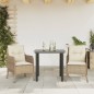 vidaXL 3-tlg. Garten-Essgruppe mit Kissen Beige Poly Rattan vidaXL 3-tlg. Garten-Essgruppe mit Kissen Beige Poly Rattan