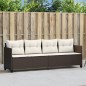 vidaXL Sonnenliege mit Kissen Braun Poly Rattan vidaXL Sonnenliege mit Kissen Braun Poly Rattan