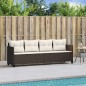 vidaXL Sonnenliege mit Kissen Braun Poly Rattan vidaXL Sonnenliege mit Kissen Braun Poly Rattan