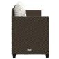 vidaXL Sonnenliege mit Kissen Braun Poly Rattan vidaXL Sonnenliege mit Kissen Braun Poly Rattan