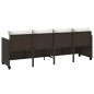 vidaXL Sonnenliege mit Kissen Braun Poly Rattan vidaXL Sonnenliege mit Kissen Braun Poly Rattan