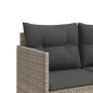 vidaXL Sonnenliege mit Kissen Hellgrau Poly Rattan vidaXL Sonnenliege mit Kissen Hellgrau Poly Rattan