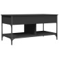 vidaXL Couchtisch Schwarz 100x50x50 cm Holzwerkstoff und Metall vidaXL Couchtisch Schwarz 100x50x50 cm Holzwerkstoff und Metall
