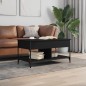 vidaXL Couchtisch Schwarz 100x50x50 cm Holzwerkstoff und Metall vidaXL Couchtisch Schwarz 100x50x50 cm Holzwerkstoff und Metall