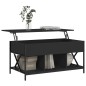 vidaXL Couchtisch Schwarz 100x50x50 cm Holzwerkstoff und Metall vidaXL Couchtisch Schwarz 100x50x50 cm Holzwerkstoff und Metall