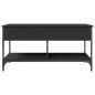 vidaXL Couchtisch Schwarz 100x50x50 cm Holzwerkstoff und Metall vidaXL Couchtisch Schwarz 100x50x50 cm Holzwerkstoff und Metall