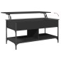 vidaXL Couchtisch Schwarz 100x50x50 cm Holzwerkstoff und Metall vidaXL Couchtisch Schwarz 100x50x50 cm Holzwerkstoff und Metall