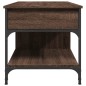 vidaXL Couchtisch Braun Eichen-Optik 100x50x50 cm Holzwerkstoff Metall