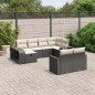 vidaXL 10-tlg. Garten-Sofagarnitur mit Kissen Schwarz Poly Rattan vidaXL 10-tlg. Garten-Sofagarnitur mit Kissen Schwarz Poly Rattan