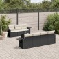 vidaXL 8-tlg. Garten-Sofagarnitur mit Kissen Schwarz Poly Rattan vidaXL 8-tlg. Garten-Sofagarnitur mit Kissen Schwarz Poly Rattan