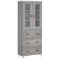 Highboard Grau Sonoma 69,5x34x180 cm Holzwerkstoff Highboard Grau Sonoma 69,5x34x180 cm Holzwerkstoff