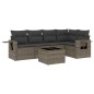 vidaXL 6-tlg. Garten-Sofagarnitur mit Kissen Grau Poly Rattan vidaXL 6-tlg. Garten-Sofagarnitur mit Kissen Grau Poly Rattan