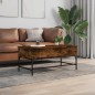 vidaXL Couchtisch Räuchereiche 100x50x45 cm Holzwerkstoff und Metall vidaXL Couchtisch Räuchereiche 100x50x45 cm Holzwerkstoff und Metall