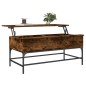 vidaXL Couchtisch Räuchereiche 100x50x45 cm Holzwerkstoff und Metall vidaXL Couchtisch Räuchereiche 100x50x45 cm Holzwerkstoff und Metall