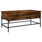 vidaXL Couchtisch Räuchereiche 100x50x45 cm Holzwerkstoff und Metall vidaXL Couchtisch Räuchereiche 100x50x45 cm Holzwerkstoff und Metall