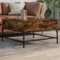 vidaXL Couchtisch Räuchereiche 80x80x45 cm Holzwerkstoff und Metall vidaXL Couchtisch Räuchereiche 80x80x45 cm Holzwerkstoff und Metall