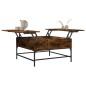 vidaXL Couchtisch Räuchereiche 80x80x45 cm Holzwerkstoff und Metall vidaXL Couchtisch Räuchereiche 80x80x45 cm Holzwerkstoff und Metall