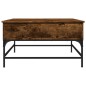 vidaXL Couchtisch Räuchereiche 80x80x45 cm Holzwerkstoff und Metall vidaXL Couchtisch Räuchereiche 80x80x45 cm Holzwerkstoff und Metall