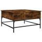 vidaXL Couchtisch Räuchereiche 80x80x45 cm Holzwerkstoff und Metall vidaXL Couchtisch Räuchereiche 80x80x45 cm Holzwerkstoff und Metall